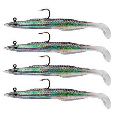 Сет от 4 бр. силиконови примамки Berkley Powerbait Sandeel 10 см, 8.5 г, Black