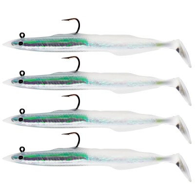 Сет от 4 бр. силиконови примамки Berkley Powerbait Sandeel 12 см, 16 г, White