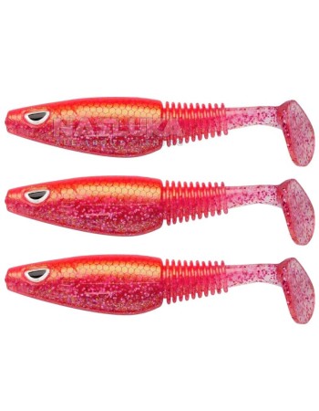 Сет от 3 бр. силиконови шадове Berkley Sick Swimmer, 9 см, цвят Cotton Candy