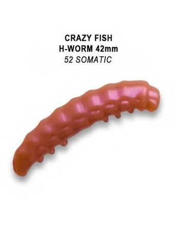 Силиконови примамки Crazy Fish Trout Series H-Worm, Sweet Cheese, 42 мм, цвят 52, 10 бр.
