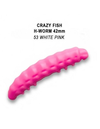 Силиконови примамки Crazy Fish Trout Series H-Worm, Sweet Cheese, 42 мм, цвят 53, 10 бр.