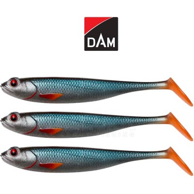 Сет от 3 бр. силиконови шадове DAM Shadster 9 см, 7.2 г, цвят Roach UV