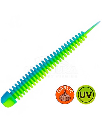 Силиконови примамки Kinetic Wriggly, 7.5 см, Baby Blue/Chartreuse, 10 бр.