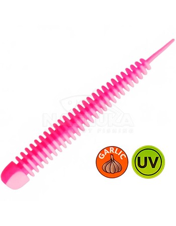 Силиконови примамки Kinetic Wriggly, 7.5 см, White/Pink, 10 бр.