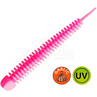 Силиконови примамки Kinetic Wriggly, 7.5 см, White/Pink, 10 бр.