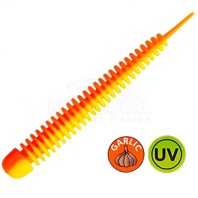Силиконови примамки Kinetic Wriggly, 7.5 см, Yellow/Orange, 10 бр.
