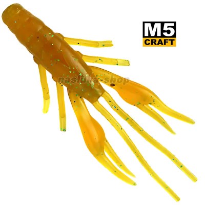 Силиконови примамки M5 Craft Crayfish 2.8" Motor Oil Caramel, 8 бр.