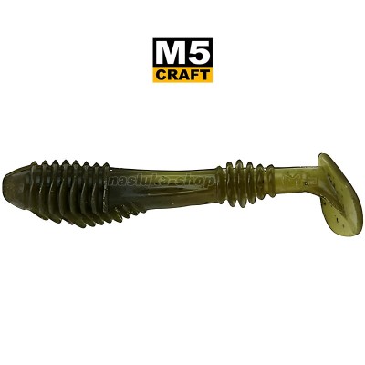 Силиконови примамки M5 Craft Chubby Shad 2.2" Green Pumpkin, 7 бр.