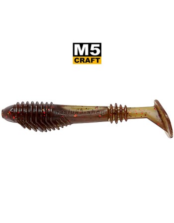 Силиконови примамки M5 Craft Chubby Shad 2.8" Brown Green 5 бр.
