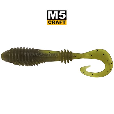 Силиконови примамки M5 Craft Chubby 3" Green Pumkin, 5 бр.