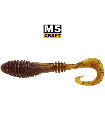 Силиконови примамки M5 Craft Chubby 3" Brown Green, 5 бр.