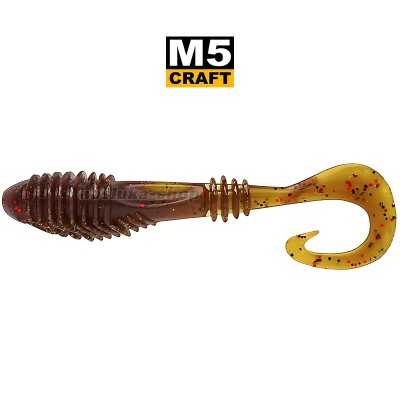 Силиконови примамки M5 Craft Chubby 3" Brown Green, 5 бр.