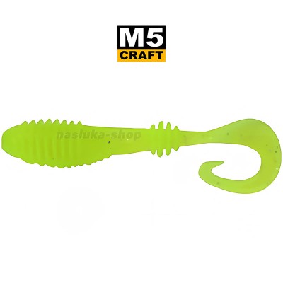 Силиконови примамки M5 Craft Chubby 2.3" Chart Neon Flake, 7 бр.