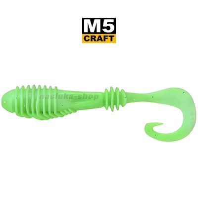 Силиконови примамки M5 Craft Chubby 2.3" Chart Green Apple, 7 бр.