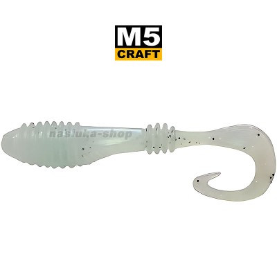 Силиконови примамки M5 Craft Chubby 2.3" White Pearl, 7 бр.