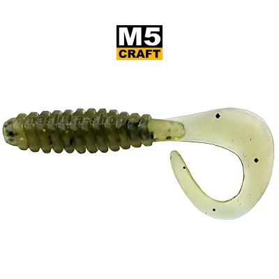 Силиконови примамки M5 Craft Fairy tail 1", 25 мм, цвят Green Pumpkin, 10 бр.