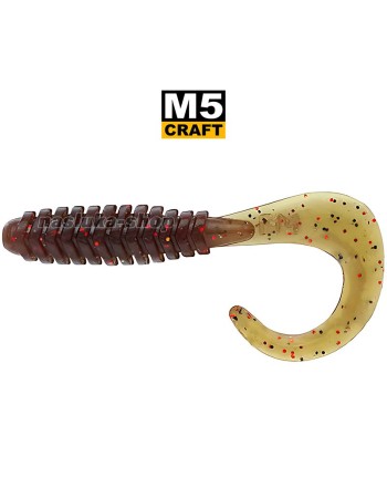 Силиконови примамки M5 Craft Fairy tail 1", 25 мм, цвят Brown Green, 10 бр.