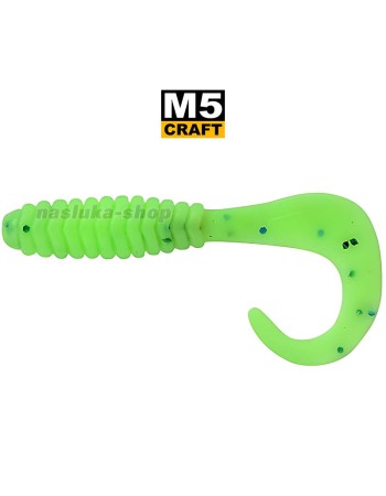 Силиконови примамки M5 Craft Fairy tail 1", 25 мм, цвят Chart Green Apple, 10 бр.