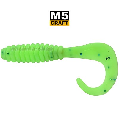 Силиконови примамки M5 Craft Fairy tail 1", 25 мм, цвят Chart Green Apple, 10 бр.