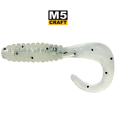 Силиконови примамки M5 Craft Fairy tail 1", 25 мм, цвят White Pearl, 10 бр.