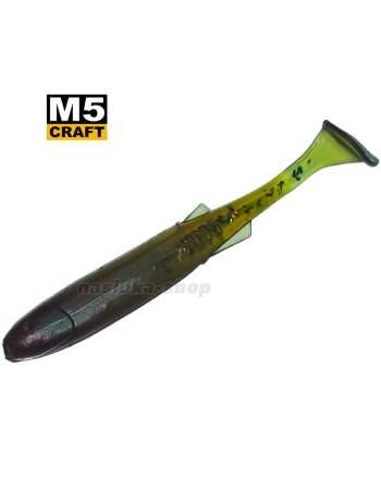 Силиконови примамки M5 Craft Fly Fish 3.5", 90 мм, цвят Green Blue, 5 бр.