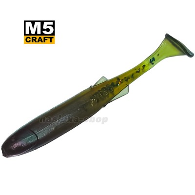 Силиконови примамки M5 Craft Fly Fish 3.5", 90 мм, цвят Green Blue, 5 бр.