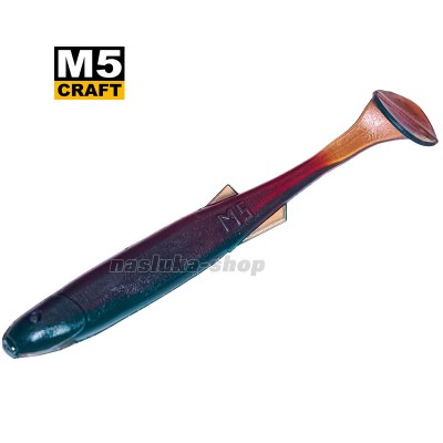 Силиконови примамки M5 Craft Fly Fish 3.5", 90 мм, цвят Motor Oil Red, 5 бр.