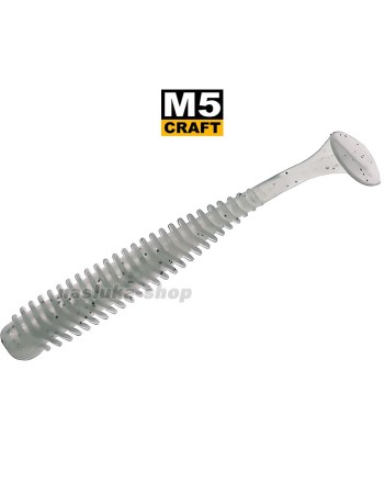 Силиконови примамки M5 Craft Jib 3" White Pearl, 7 бр.