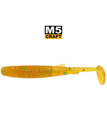 Силиконови примамки M5 Craft Joker Shad 1.5", 38 мм, цвят Motor Oil Caramel, 10 бр.