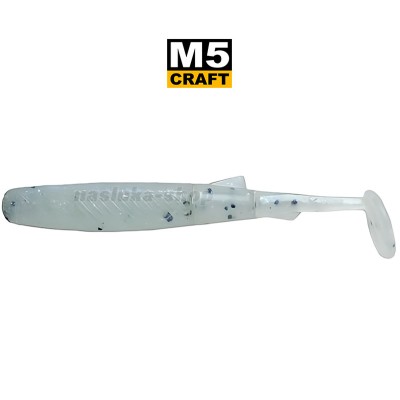 Силиконови примамки M5 Craft Joker Shad 2", 64 мм, цвят White Pearl, 8 бр.