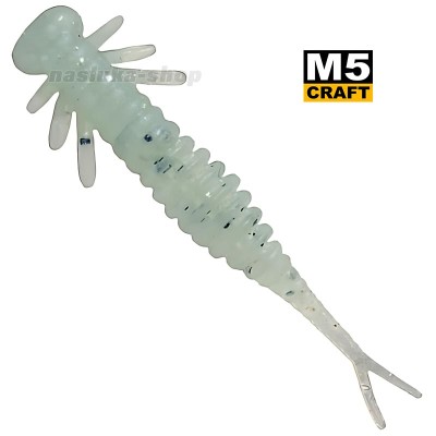 Силиконови примамки M5 Craft Kozyavka 1.5" White Pearl, 10 бр.