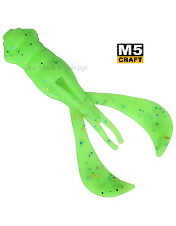 Силиконови примамки M5 Craft Turbo Crayfish 2.8" Chart Green Apple, 6 бр.