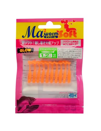 Силиконови примамки Maria Action Fish, 1.8"/4.6 см, цвят S/OCRG, 9 бр.