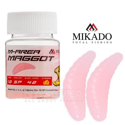 Силиконова ароматизирана камола Mikado M-Area Maggot, 4.2 см, цвят SP, 10 бр.