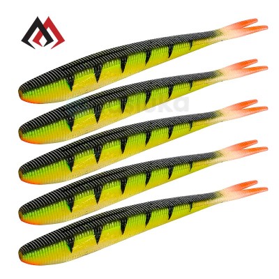 Силиконови примамки Mikado Saira, 14 см, цвят 380, 5 бр.