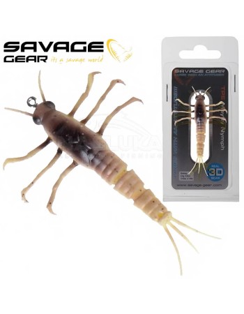 Изкуствена потъваща примамка Savage Gear 3D TPE Mayfly Nymph, 5 см, 2.5 г, Yellow