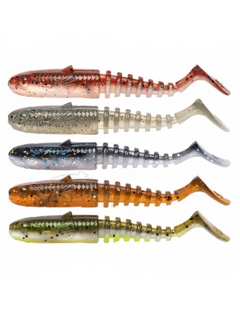 Сет силиконови шадове Savage Gear Gobster Shad, Clear Water Mix, 5 бр.