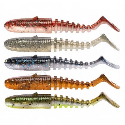 Сет силиконови шадове Savage Gear Gobster Shad, Clear Water Mix, 5 бр.