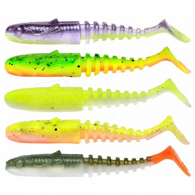 Сет силиконови шадове Savage Gear Gobster Shad, Dark Water Mix, 5 бр.