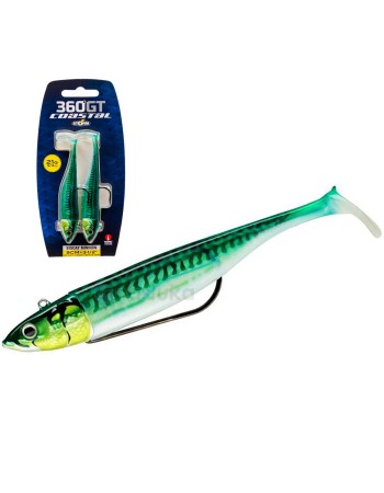 Сет от 2 бр. силиконови шадове с джиг глави Storm 360GT Coastal Biscay Shad, 9 см, 14 г, цвят GM