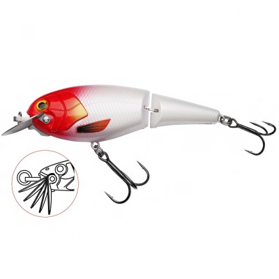 Двуделен плаващ воблер Abu Garcia Beast Hi-Lo Jointed Floating, 120 мм, 47 г, Red Head