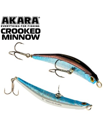 Akara Crooked Minnow, плаващ воблер 90 мм, 7 г, цвят A158