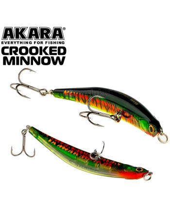 Akara Crooked Minnow, плаващ воблер 90 мм, 7 г, цвят A249