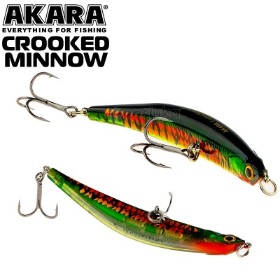 Akara Crooked Minnow, плаващ воблер 90 мм, 7 г, цвят A249