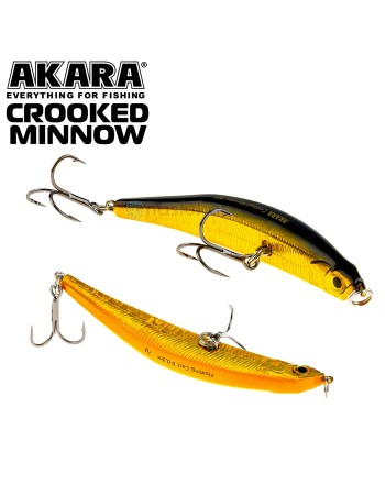 Akara Crooked Minnow, плаващ воблер 90 мм, 7 г, цвят A59