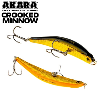 Akara Crooked Minnow, плаващ воблер 90 мм, 7 г, цвят A59