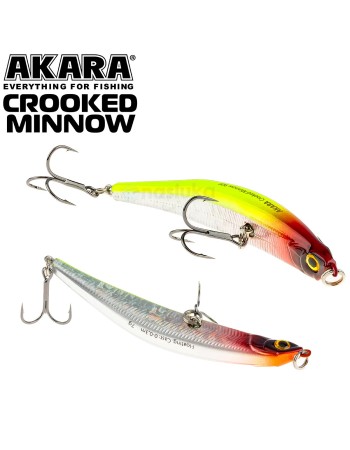 Akara Crooked Minnow, плаващ воблер 90 мм, 7 г, цвят A60