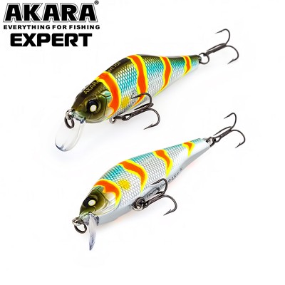 Плаващ воблер Akara Expert F, 70 мм, 9 г, цвят А106