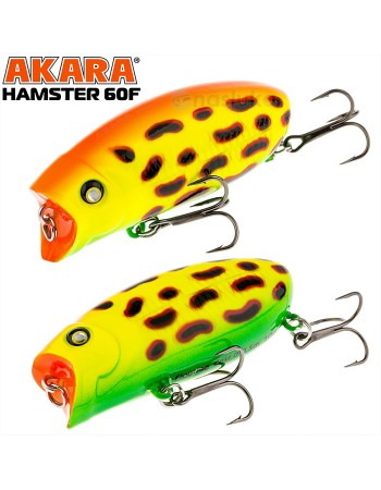 Воблер-Попер Akara Hamster 60F, 10 г, цвят A37
