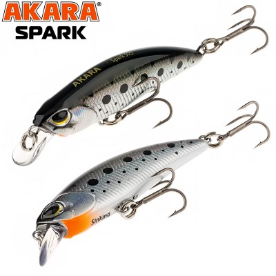 Akara Spark S, 50 мм, 3.5 г, цвят А155, Воблер за костур и пъстърва